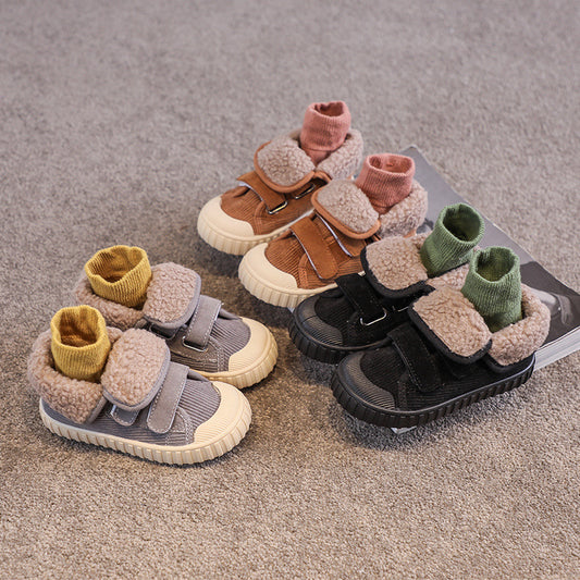 Zapatos Infantiles de Algodón y Lana de Cordero - Calidez y Comodidad