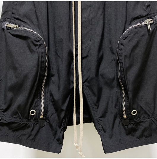 Shorts Harem Motociclista Negro con Bolsillos de Cierre para Hombre - Image 19