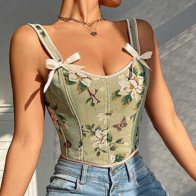 Chaleco Vintage Floral Estilo Europeo y Francés - Image 28