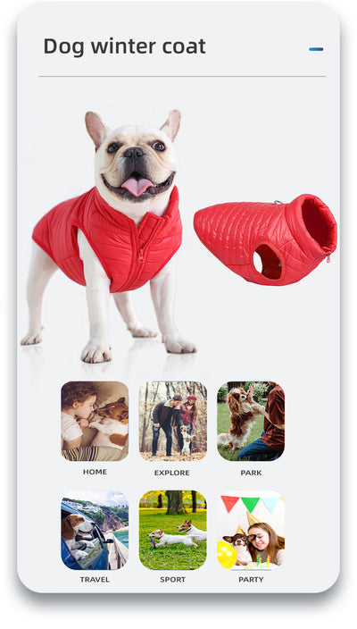 Abrigo Impermeable para Perros Otoño e Invierno con Cierre de Cremallera - Image 15