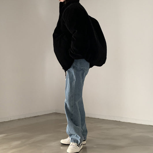 Abrigo Corto Acolchado de Algodón con Diseño de Rayas Hundidas y Solapa para Mujer - Image 7
