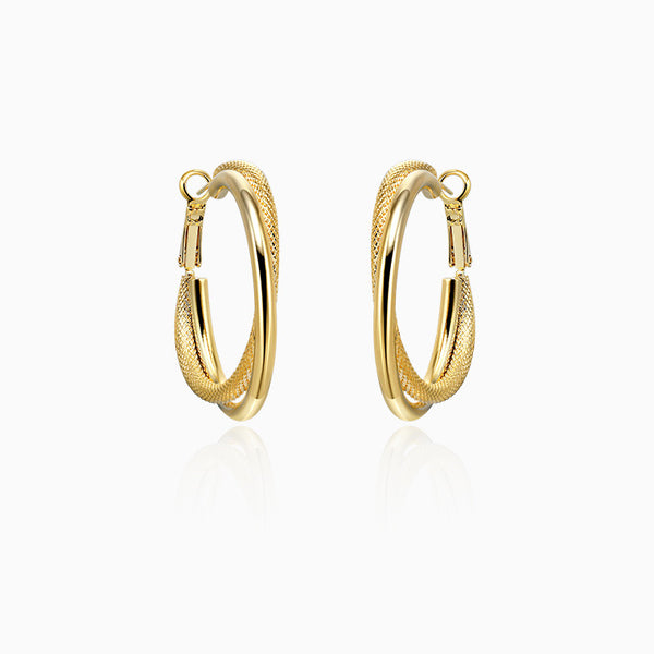 Aretes Redondos Retro Francés con Textura Esmerilada - Diseño Minimalista Versátil - Image 6