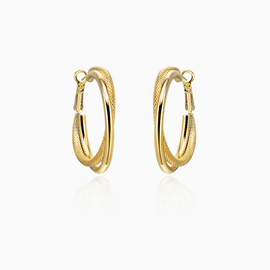 Aretes Redondos Retro Francés con Textura Esmerilada - Diseño Minimalista Versátil - Image 6