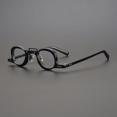 Gafas de Montura Redonda Pequeña Artesanal para Miopía - Image 3