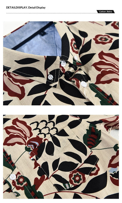 Camisa Casual Hombre Estilo Japonés con Estampado - Image 14