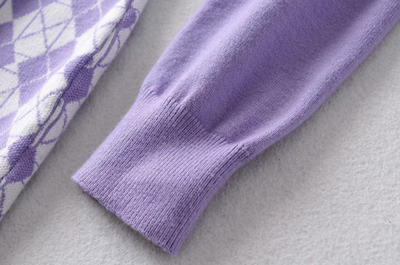 Conjunto Cardigan Tejido Manga Larga + Falda Corta - Image 13