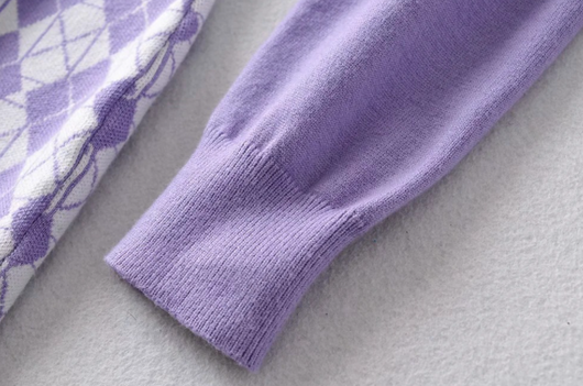 Conjunto Cardigan Tejido Manga Larga + Falda Corta - Image 13