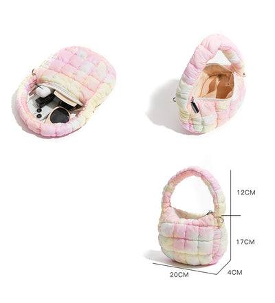 Bolso Nube Acolchado con Pliegues - Cartera de Nylon Puff - Image 10