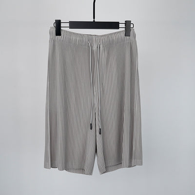Pantalones Cortos Hombre Plisados Talla Grande Comodidad Casual - Image 12