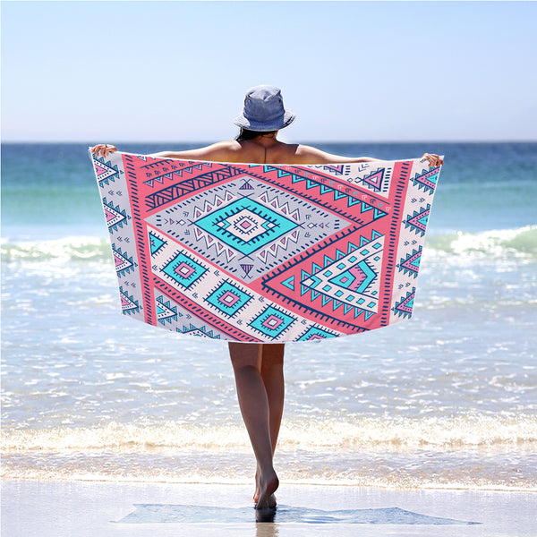 Toalla de Playa Cuadrada Microfibra con Estampado