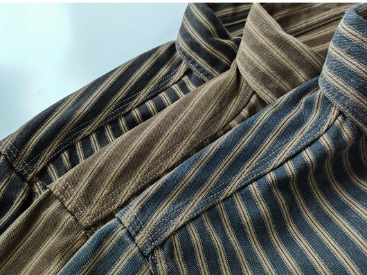 Camisa Casual de Algodón Vintage con Lavado Pesado para Hombre - Image 12