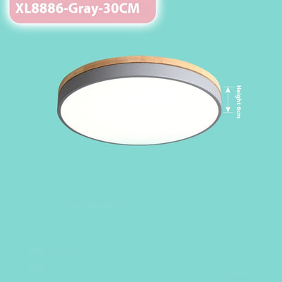 Lámpara de Techo LED Macaron Redonda para Dormitorio y Sala de Estar - Image 11
