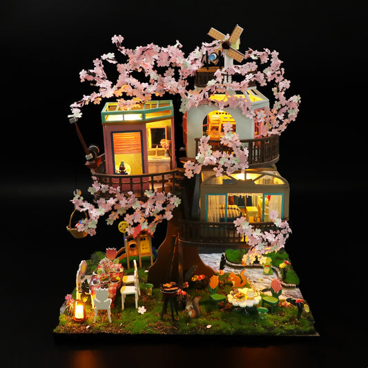 Casa de Árbol Sakura: Puzzle 3D de Madera Artesanal con Sonido Estéreo - Image 2