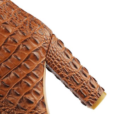 Botas Altas de Cuero con Tacón Grueso y Punta Afilada - Tallas Grandes - Image 8