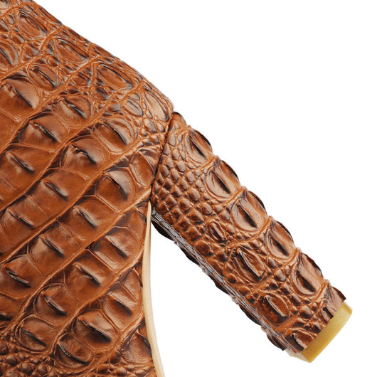 Botas Altas de Cuero con Tacón Grueso y Punta Afilada - Tallas Grandes - Image 8