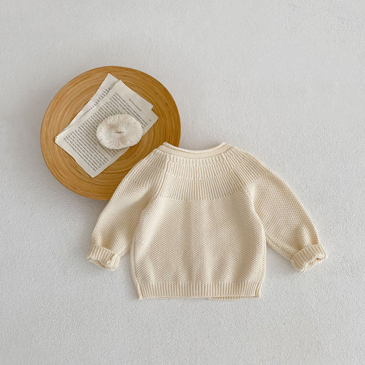 Abrigo Tejido de Algodón con Bordado para Niñas - Image 9