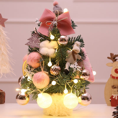 Árbol de Navidad Pequeño de Escritorio con Adornos Decorativos