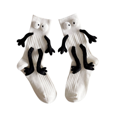 Calcetines Cortos de Algodón Puro con Muñeca Adorable - Diseño para Parejas - Image 2
