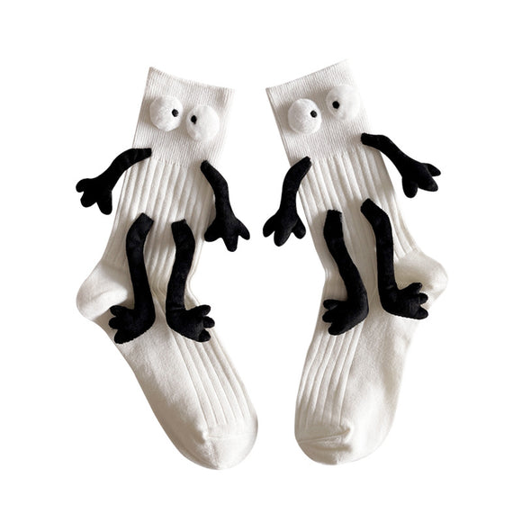 Calcetines Cortos de Algodón Puro con Muñeca Adorable - Diseño para Parejas