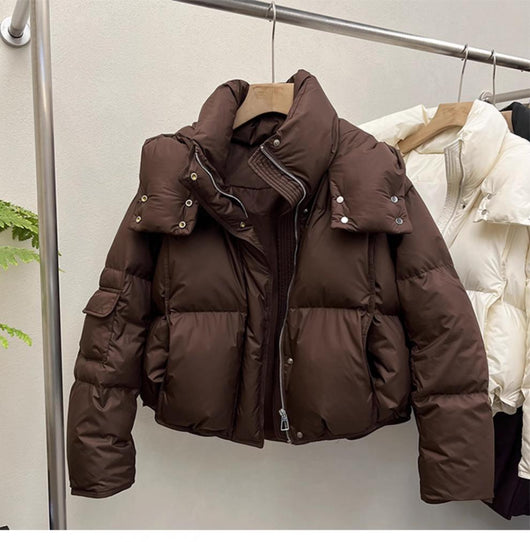 Chaqueta Acolchada Suelta con Capucha para Mujer - Image 10