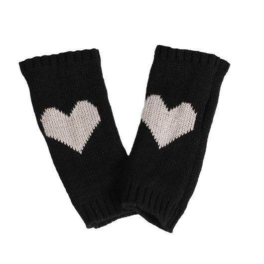 Guantes de Lana sin Dedos con Corazón Grande Tejidos - Image 3
