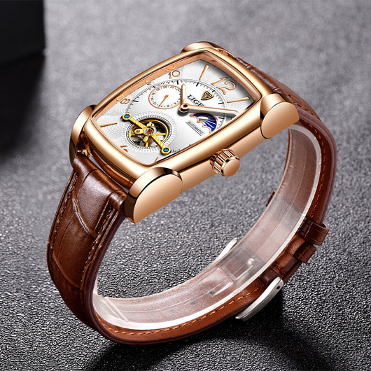 Reloj Mecánico Cuadrado con Tourbillon para Hombre - Image 8