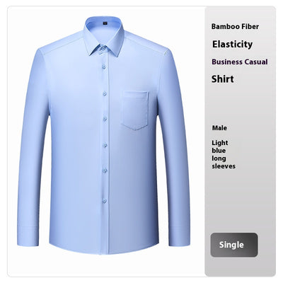 Camisa Profesional de Fibra de Bambú Blanca para Hombre - Image 4