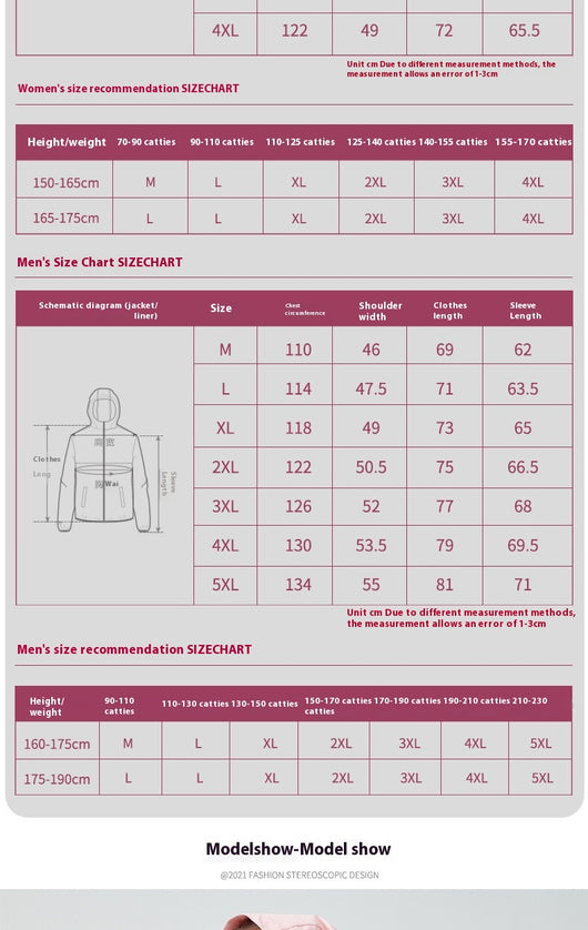 Chaqueta de Montaña 3 en 1 Desmontable Impermeable Unisex - Image 29