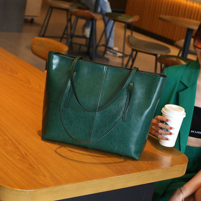 Bolso Tote de Cuero Encerado para Mujer - Bolsa de Hombro Elegante y Versátil - Image 21