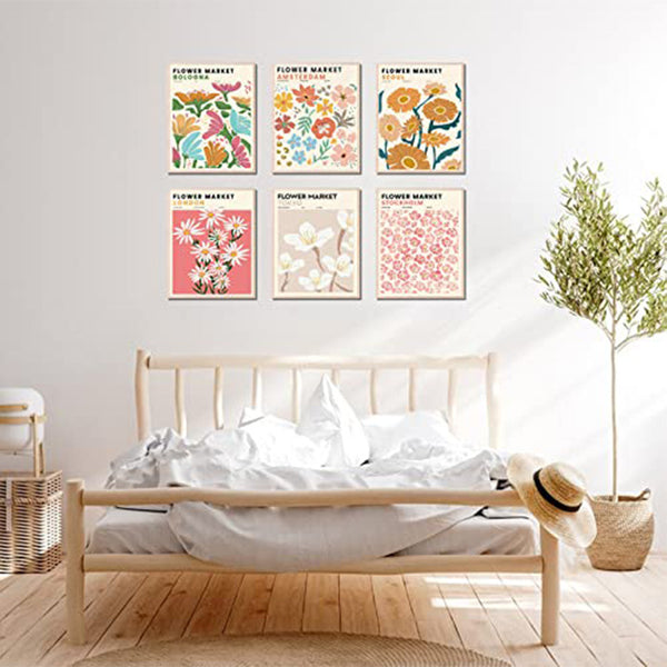 Cuadro Decorativo de Flores Minimalista sin Marco