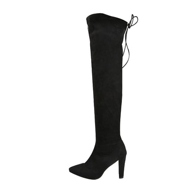 Botas Altas Stretch con Tacón y Punta Afilada - Image 11