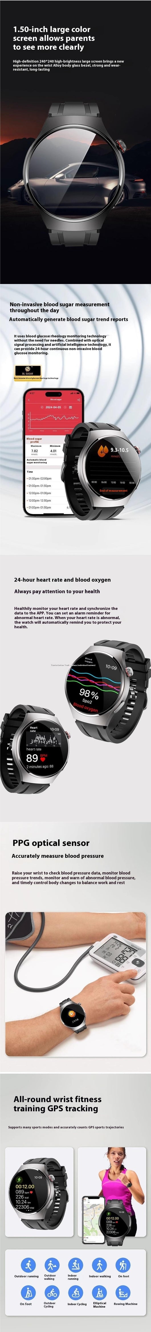 Pulsera Inteligente de Salud: Glucosa, ECG, Presión Arterial y Frecuencia Cardíaca - Image 11