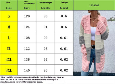Cardigan Rayado de Moda para Mujer con Bolsillos Grandes - Abrigo Versátil Otoño Invierno - Image 18