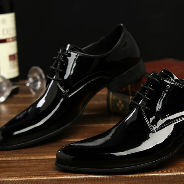 Zapatos de Cuero Oxford para Hombre con Punta Afilada