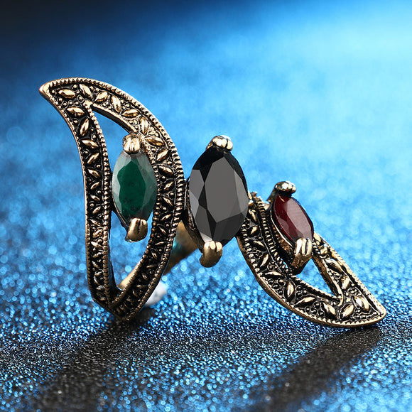 Anillo Retro de Resina para Mujer - Diseño Elegante y Sofisticado