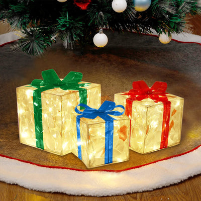 Caja de Regalo Navideña Luminosa con Moño - Decoración LED para Interiores y Exteriores - Image 15