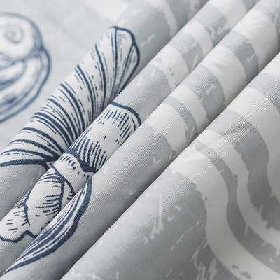 Camisa Suelta Estilo Japonés con Estampado Shell y Solapa - Image 13