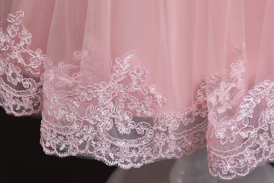 Vestido Princesa Niña Plisado Malla Elegante - Image 12