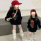 Conjunto a Juego Mamá e Hija Estilo Occidental - Cardigan, Suéter y Pantalón Ancho