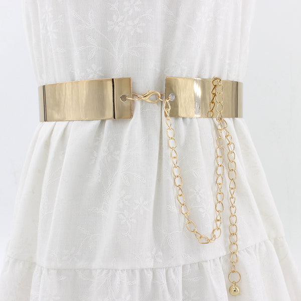 Cinturón Cadena Metálica para Vestidos - Accesorio Versátil para Mujer