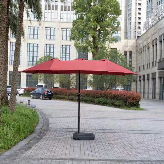 Paraguas Doble Cabeza con Columna Central - Protección Solar Profesional