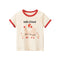 Camiseta Infantil Estilo Coreano de Manga Corta