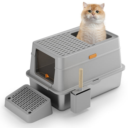 Arenero para Gatos de Acero Inoxidable Completamente Cerrado - Image 6