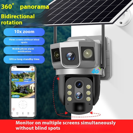 Cámara de Vigilancia Inteligente 4G Triple Pantalla con Zoom 10x y Visión Nocturna HD - Image 5