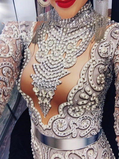 Traje de Presentación Ajustado con Strass para Mujer - Image 7
