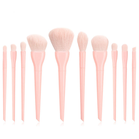 Set de 10 Brochas de Maquillaje Colores Pastel con Cerdas Suaves - Image 7