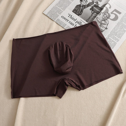 Bóxers de Seda Helada para Hombre - Cintura Media Color Sólido Verano - Image 9