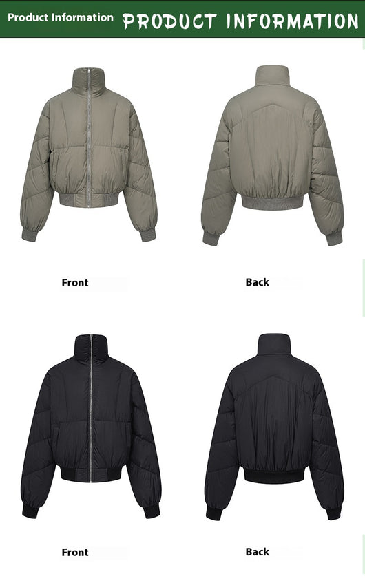 Chaqueta Térmica Casual de Cuello Alto - Algodón Cómodo para Hombre y Mujer - Image 11