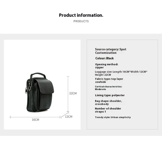 Bolsa Mensajera de Cuero Genuino Retro - Estilo Casual para Hombre - Image 6
