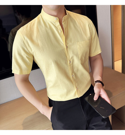 Camisa Hombre Lino Algodón Transpirable Ligera - Image 27